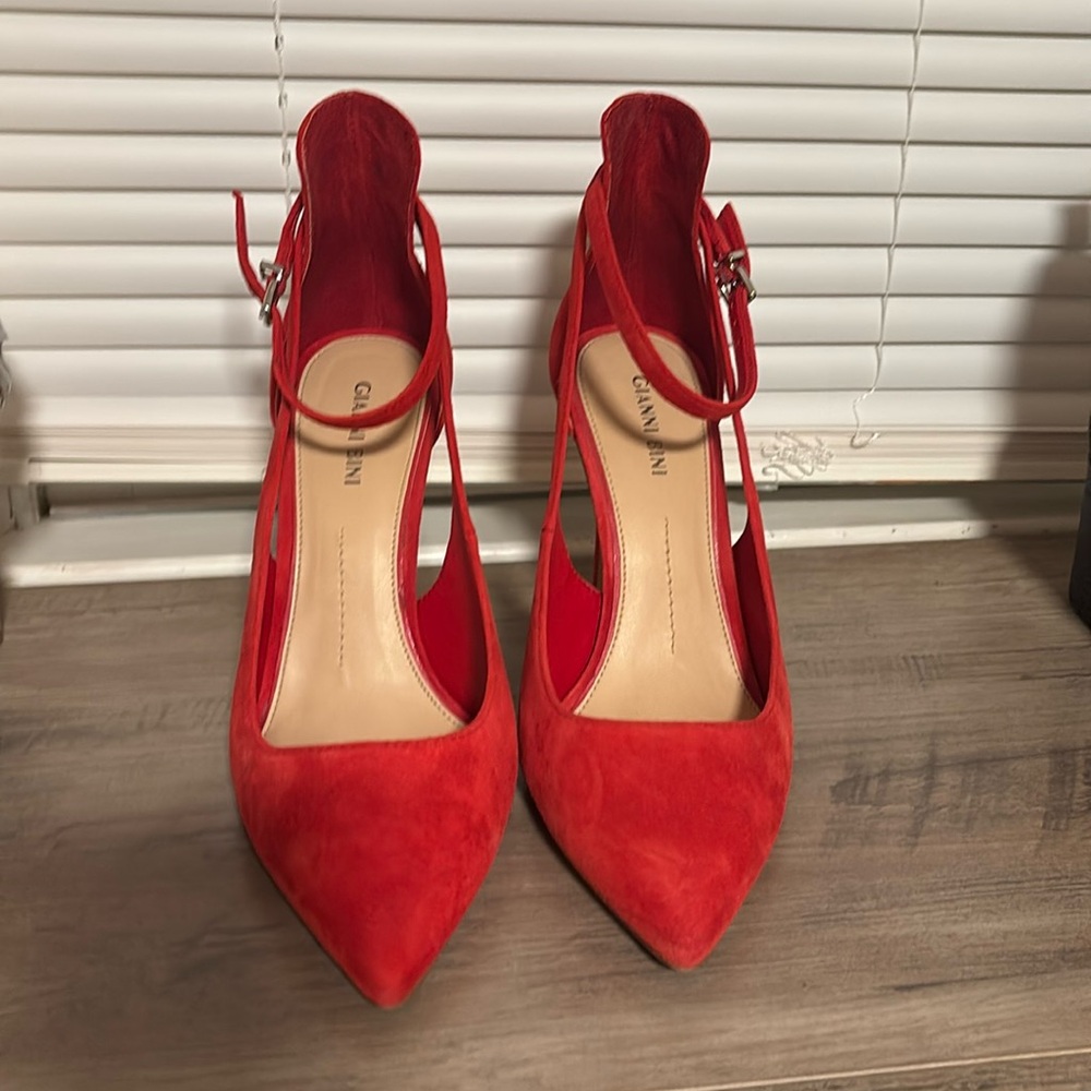 Gianni Binni Red Suede Heels